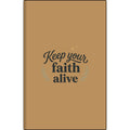 Engraved Vegan Leather Journal – “Keep Your Faith Alive” Mustard Seed Devotional Notebook