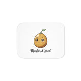 Mustard Seed Sherpa Blanket — Cute Seedling Illustration Cozy Throw