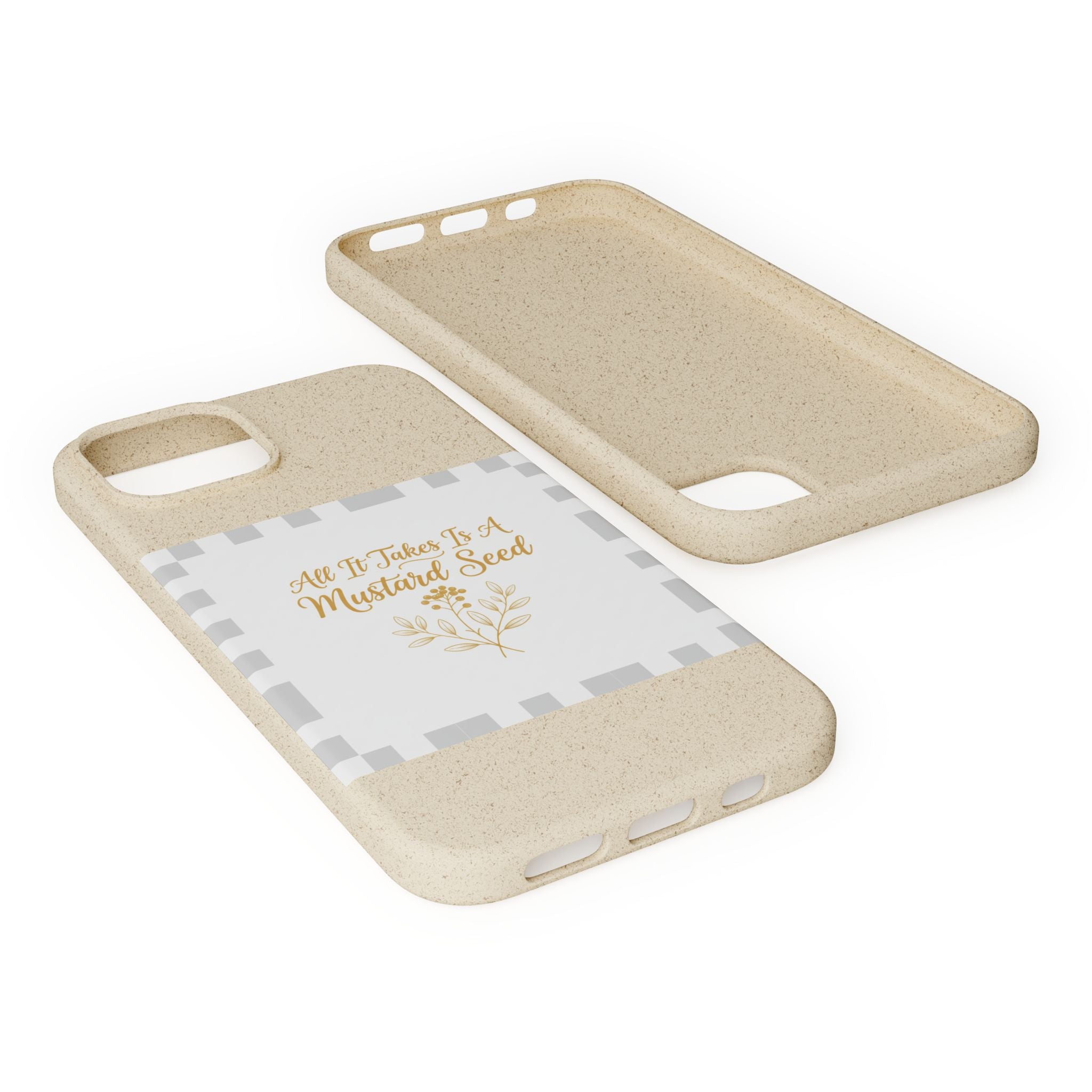 Biodegradable Phone Case — “All It Takes Is A Mustard Seed” Floral Design