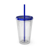 Christian Jesus with Children Tumbler — 16oz Clear Travel Cup with Straw