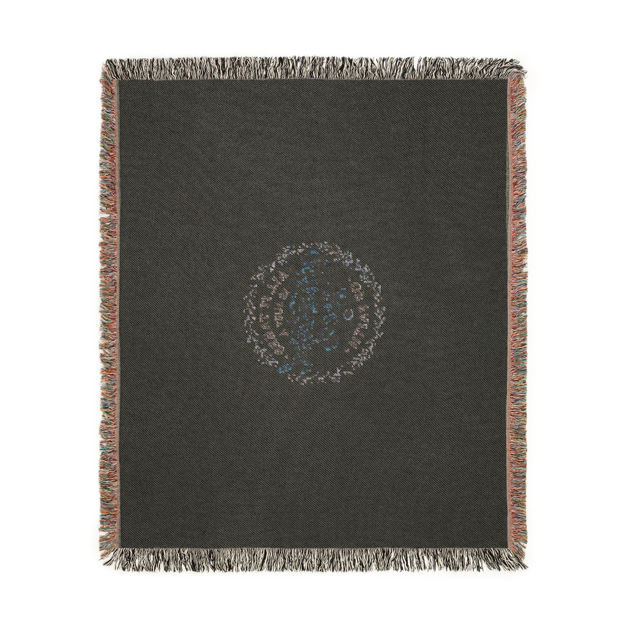 Woven Blanket - "Mustard Seed" Inspirational Fringe Throw