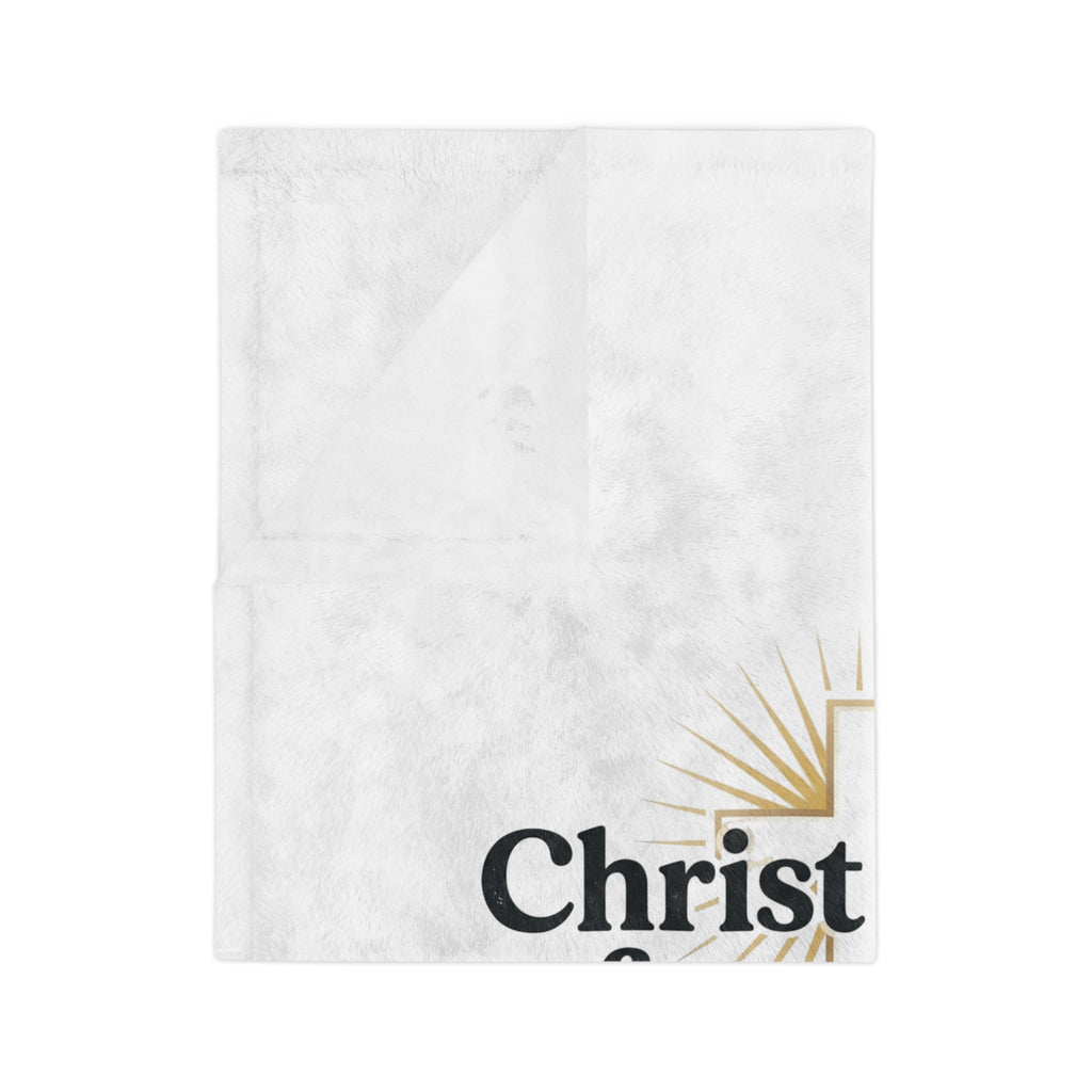 Christian Freedom Velveteen Blanket – "Christ Offers Freedom for Everyone Everywhere" Microfiber Throw