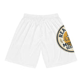 Basketball Shorts — 'Real Men Mustard of Faith' Graphic All-Over Print