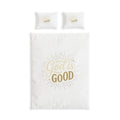 God Is Good Cotton Bed Set — Inspirational Christian Duvet Cover & Pillowcases