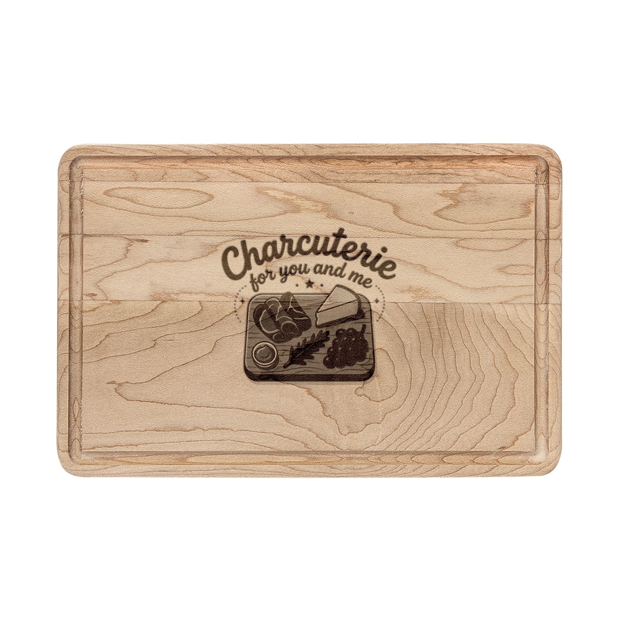 Charcuterie Engraved Cutting Board — Wooden Cheese & Meat Serving Board