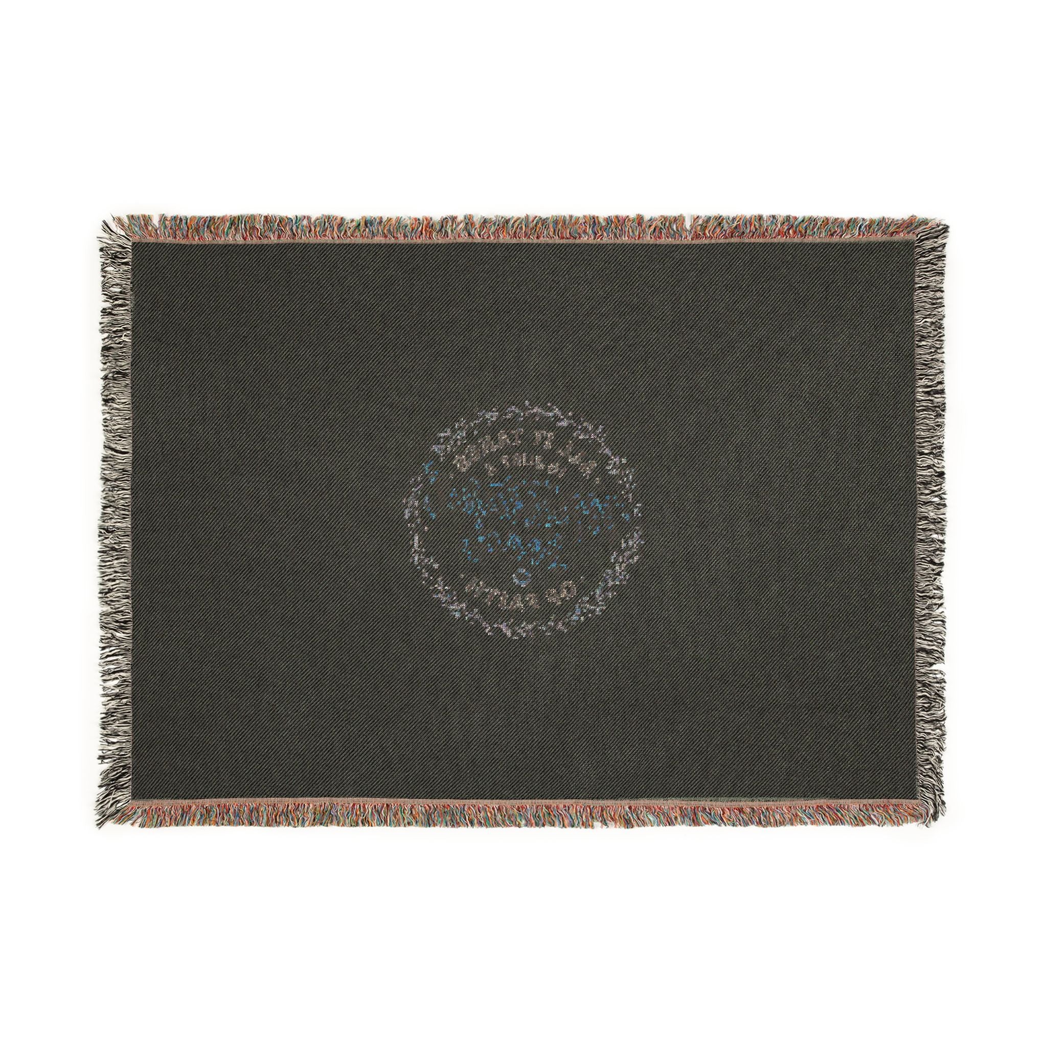 Woven Blanket - "Mustard Seed" Inspirational Fringe Throw