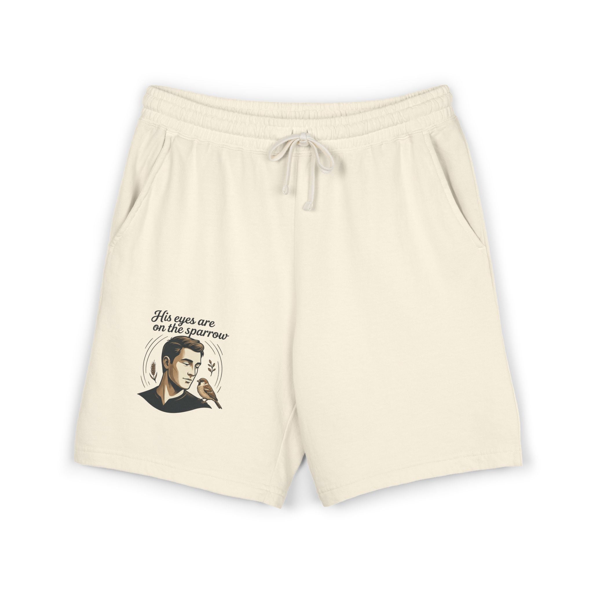 Vintage 'His Eyes Are on the Sparrow' Fleece Sweat Shorts