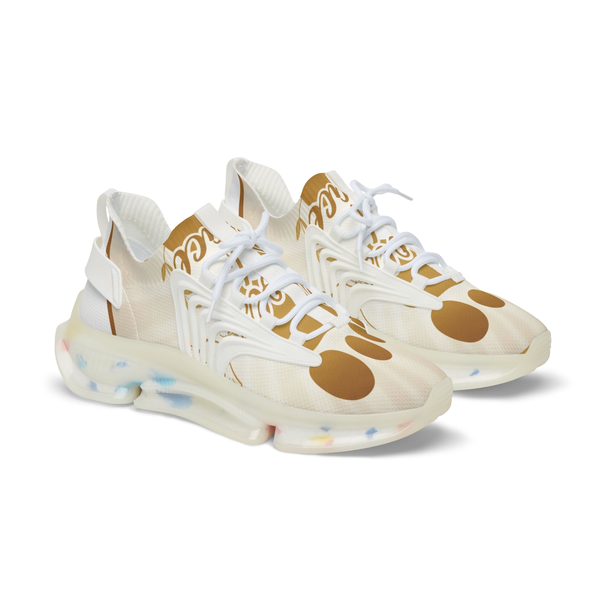 Men's Shoes of Peace — Cream Paw Print Athletic Shoes