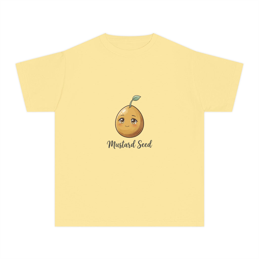 Mustard Seed Youth T-Shirt — Cute Smiling Seedling Tee