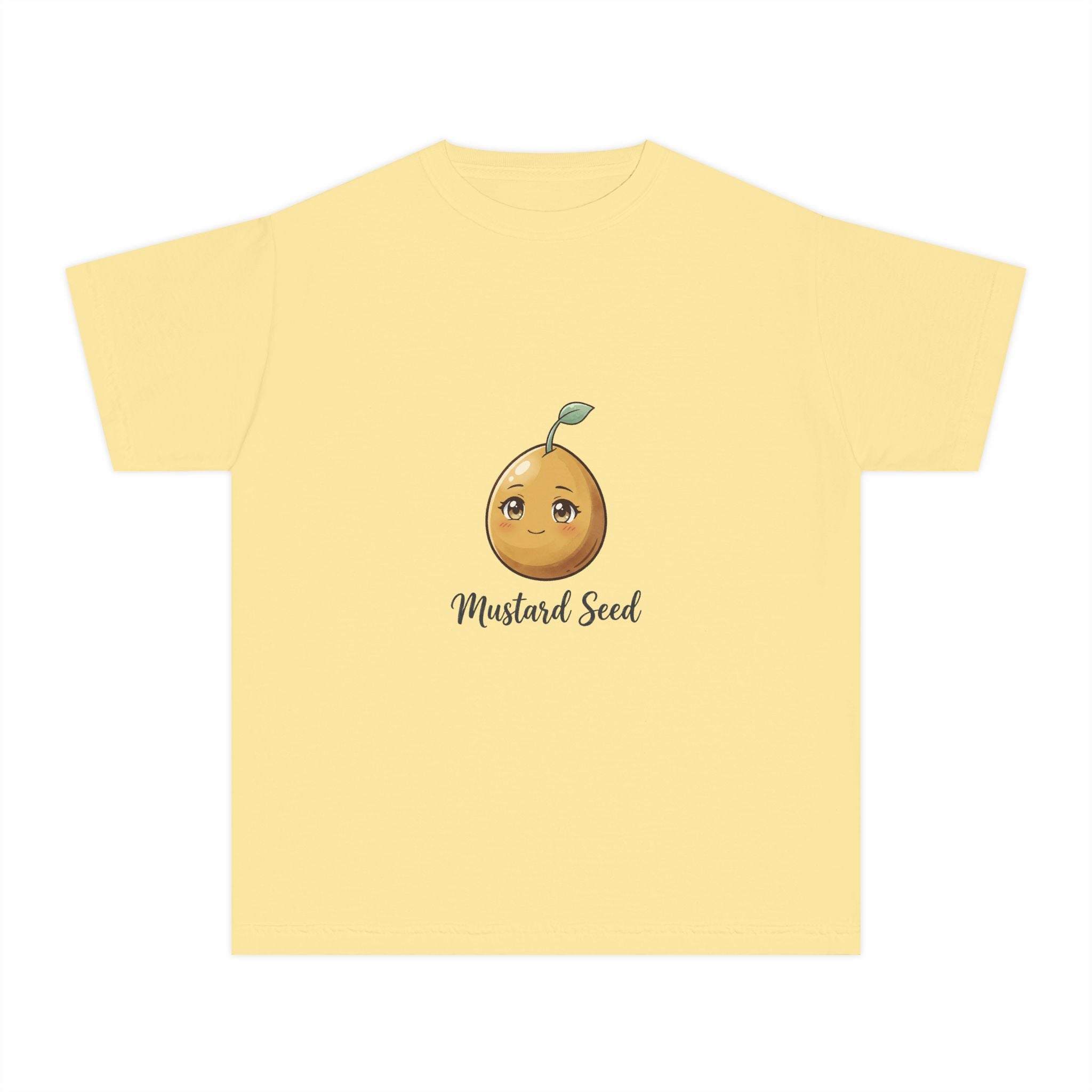 Mustard Seed Youth T-Shirt — Cute Smiling Seedling Tee