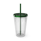 Christian Jesus with Children Tumbler — 16oz Clear Travel Cup with Straw