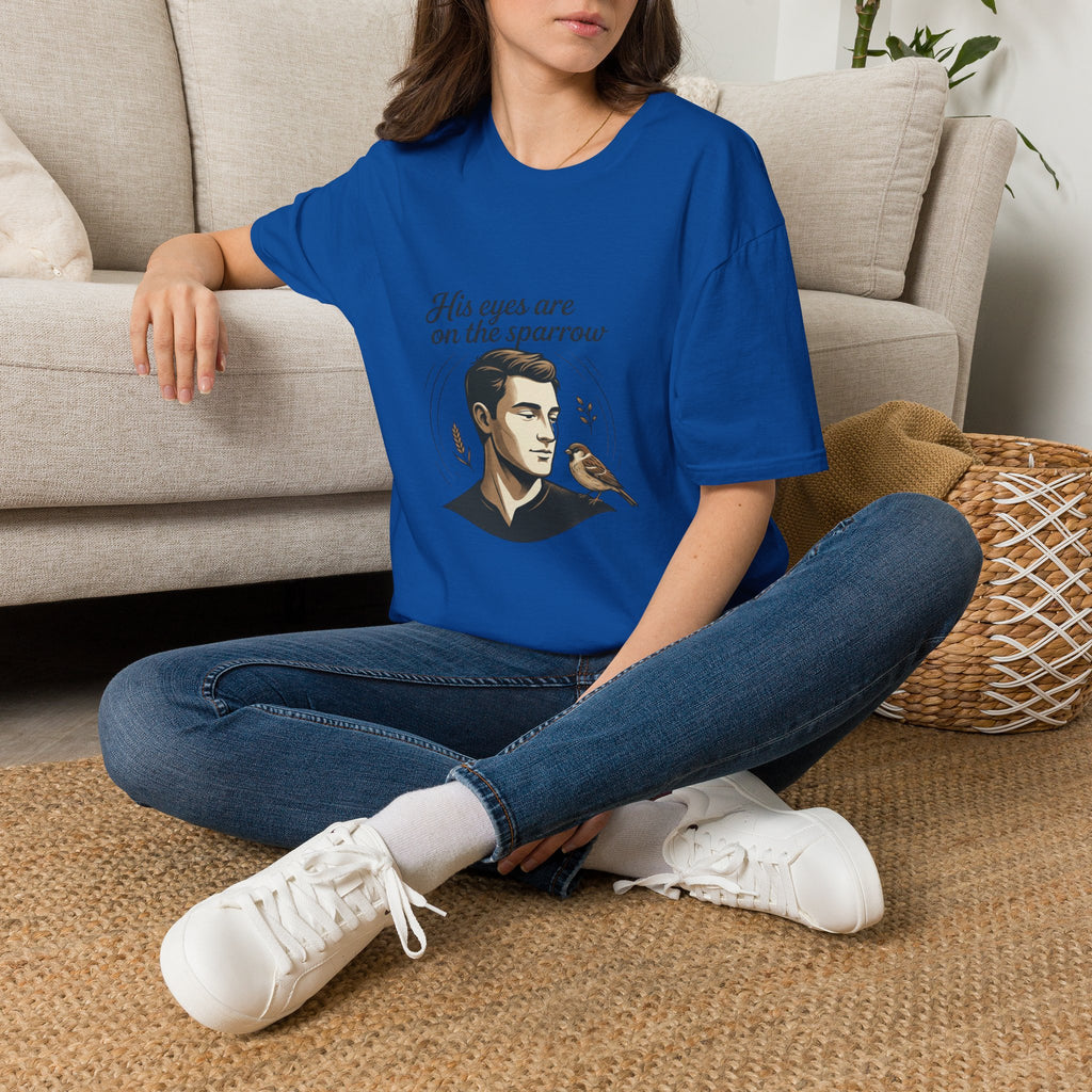 T-Shirt — "His Eyes Are on the Sparrow" Inspirational Faith Graphic