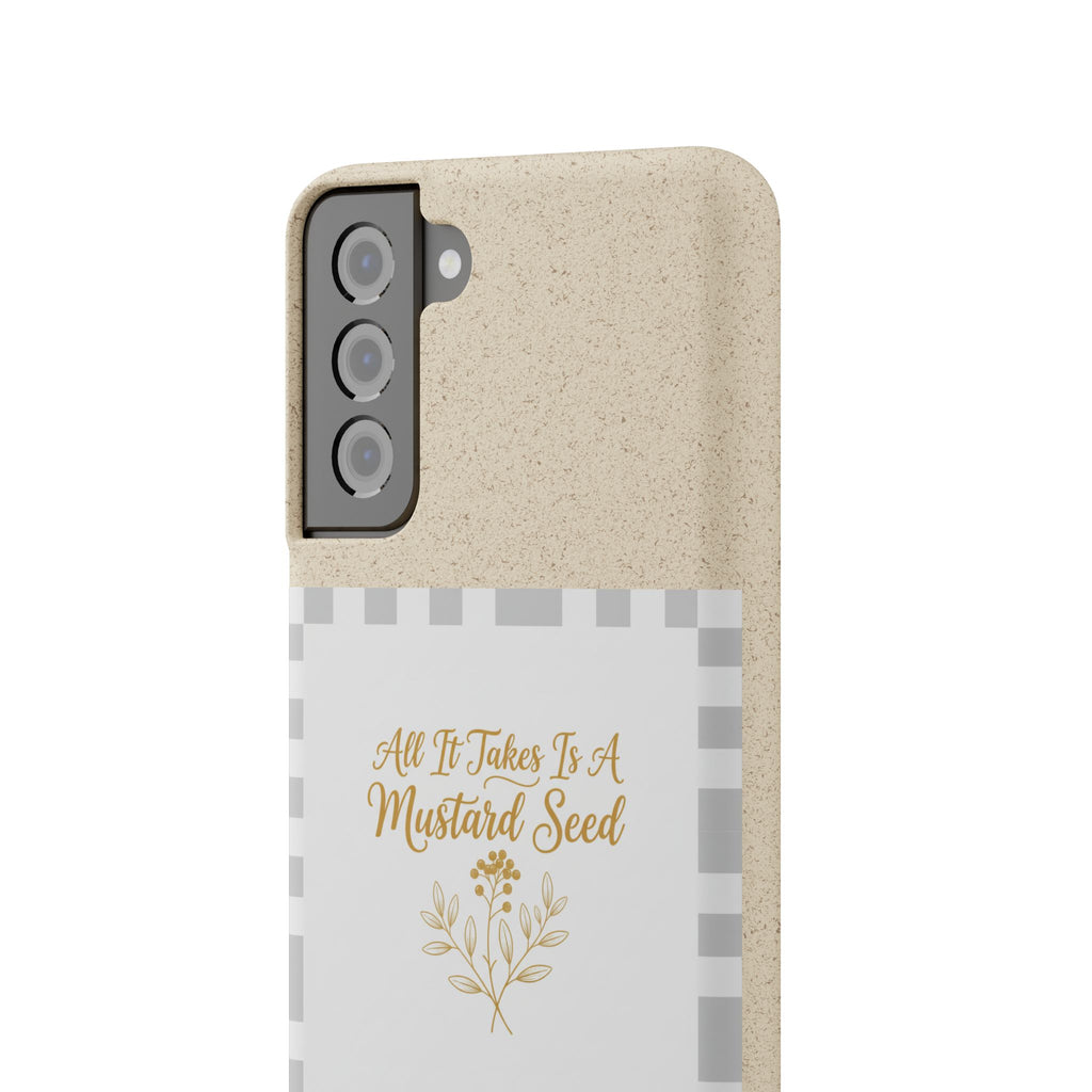 Biodegradable Phone Case — “All It Takes Is A Mustard Seed” Floral Design