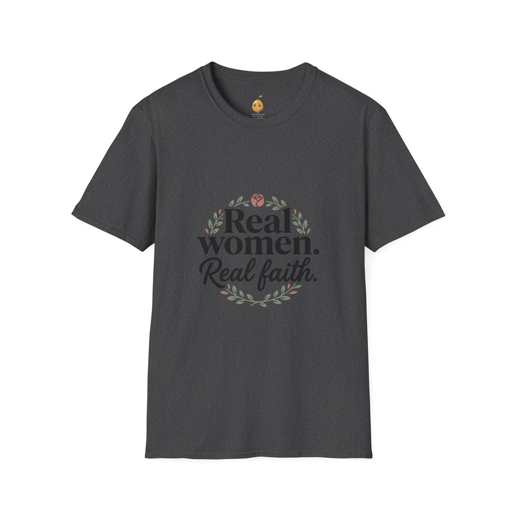 Real Women. Real Faith. T-Shirt — Floral Feminine Christian Tee