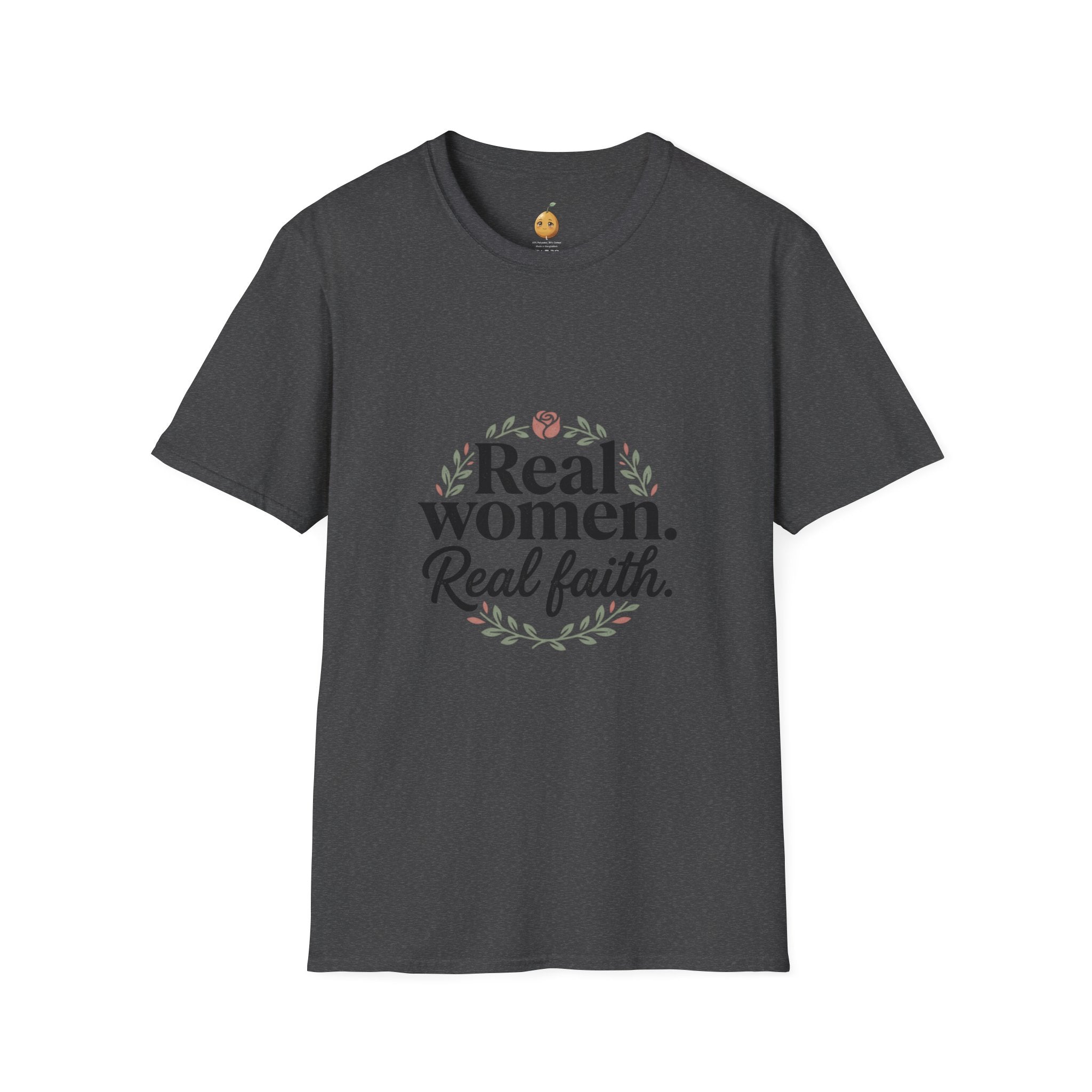 Real Women. Real Faith. T-Shirt — Floral Feminine Christian Tee