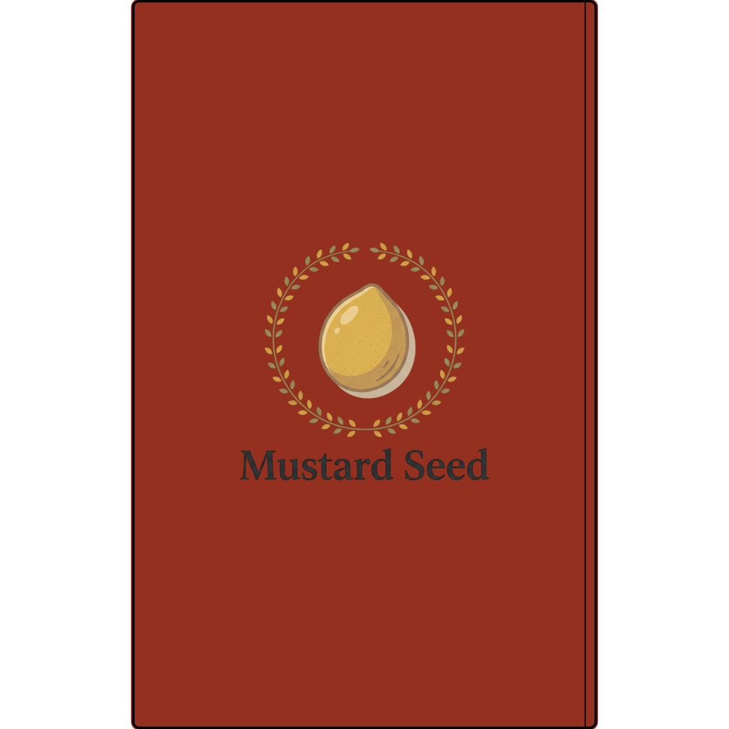 Engraved Vegan Leather Journal – “Keep Your Faith Alive” Mustard Seed Devotional Notebook