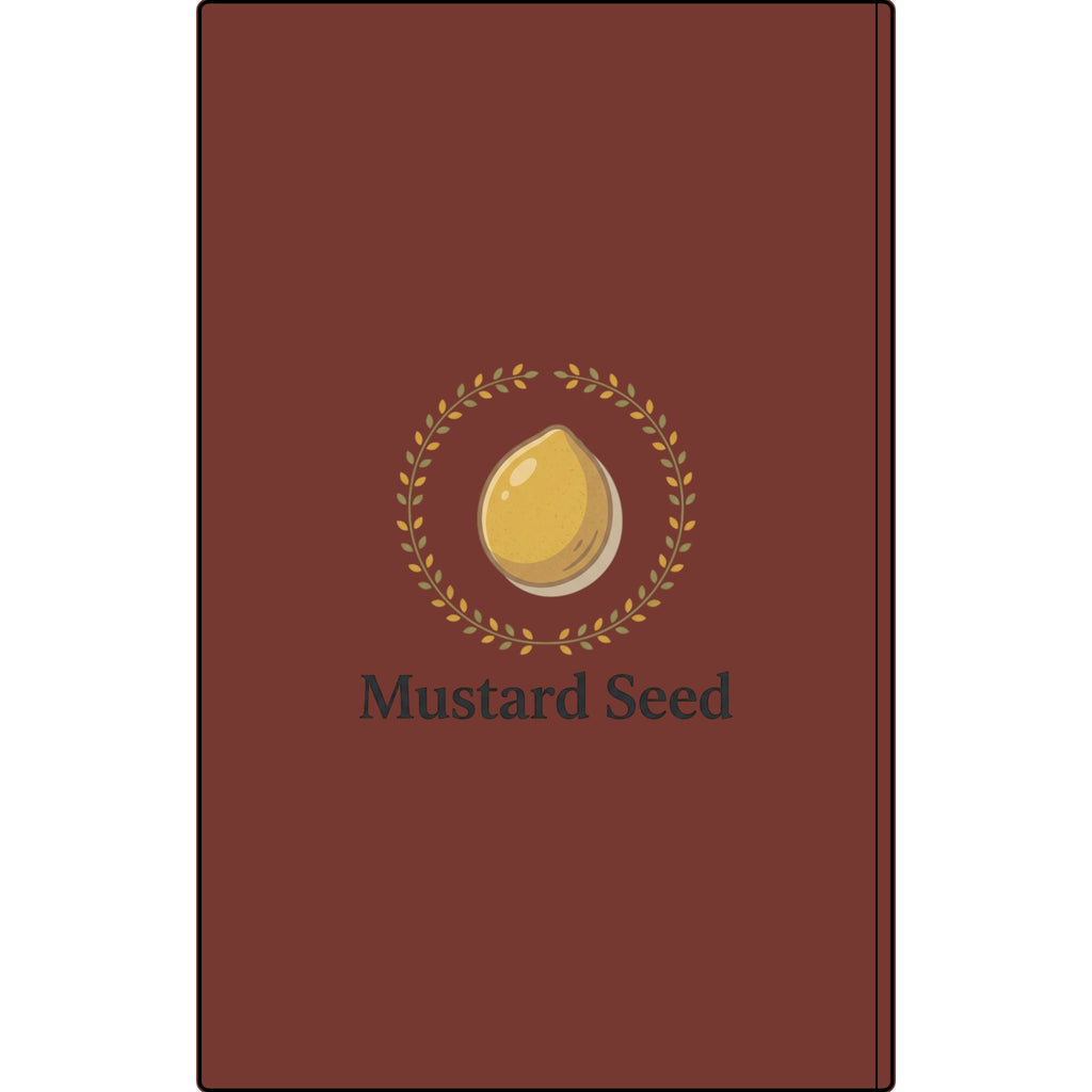 Engraved Vegan Leather Journal – “Keep Your Faith Alive” Mustard Seed Devotional Notebook