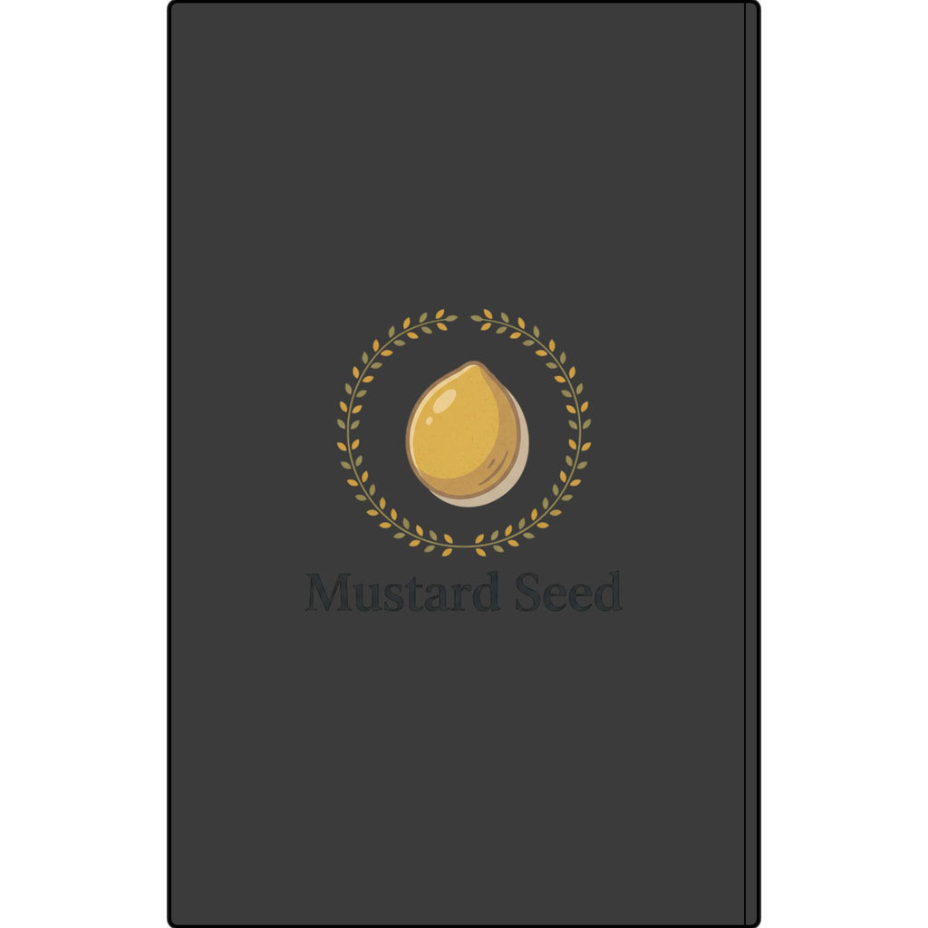 Engraved Vegan Leather Journal – “Keep Your Faith Alive” Mustard Seed Devotional Notebook