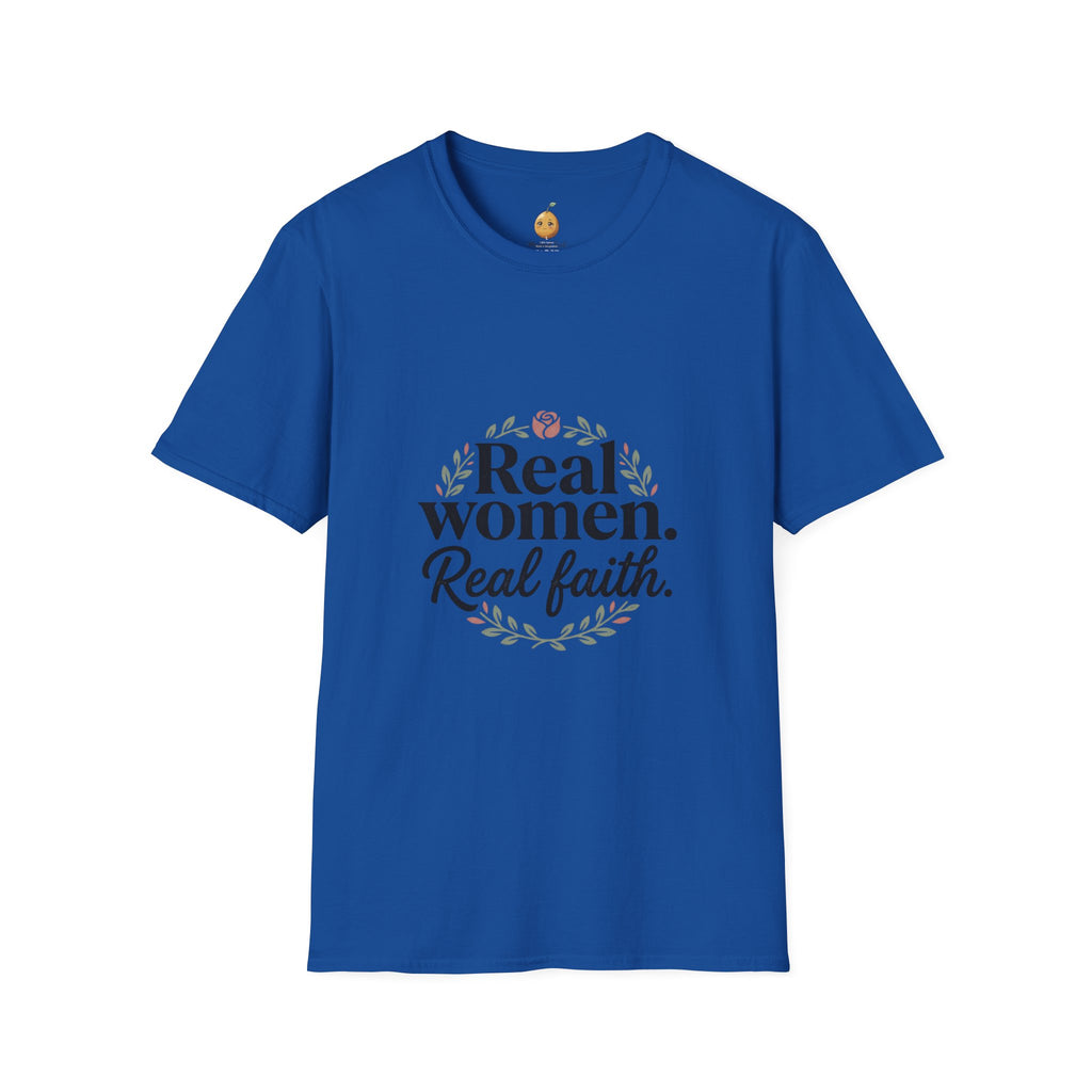 Real Women. Real Faith. T-Shirt — Floral Feminine Christian Tee