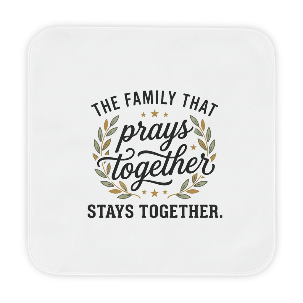 Hooded Baby Towel – "The Family That Prays Together Stays Together" Cotton Baby Wrap