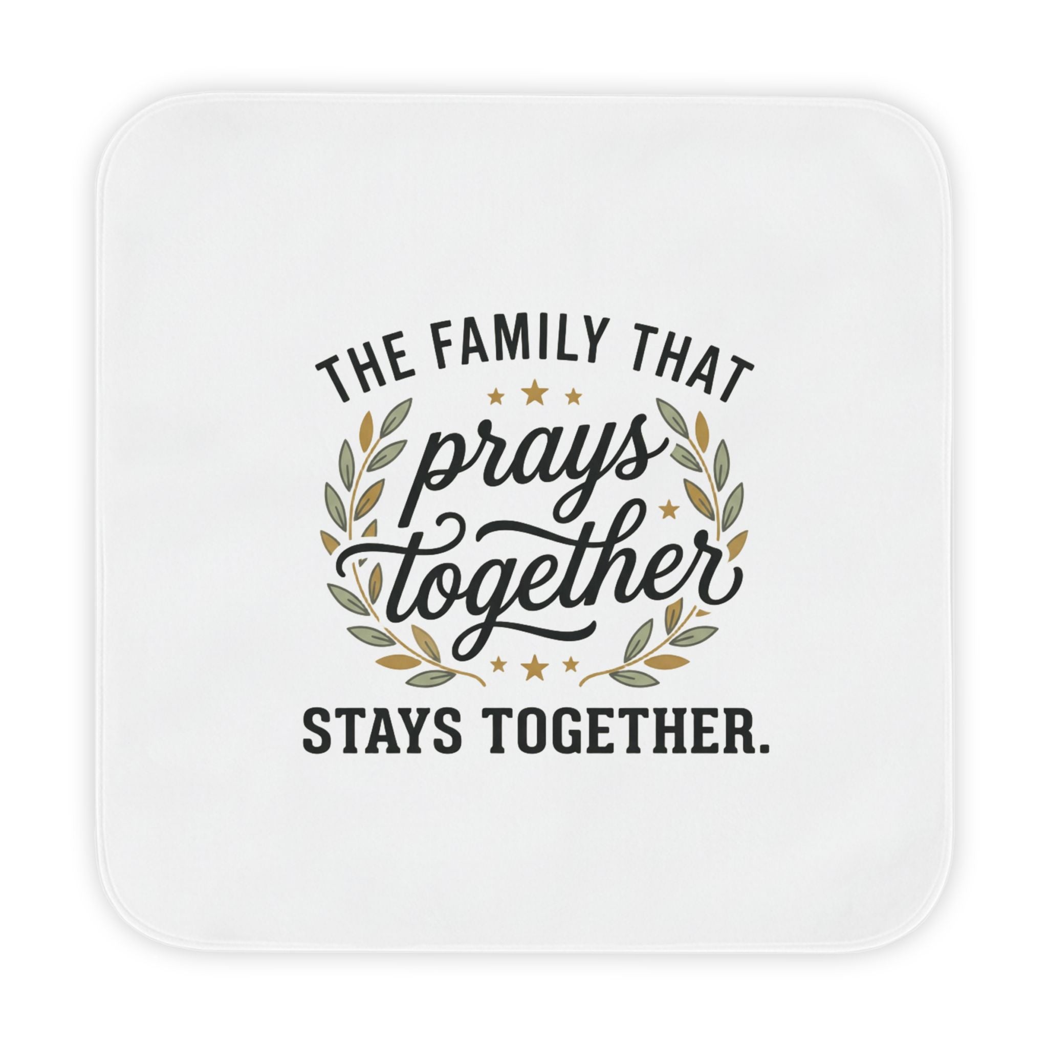 Hooded Baby Towel – "The Family That Prays Together Stays Together" Cotton Baby Wrap