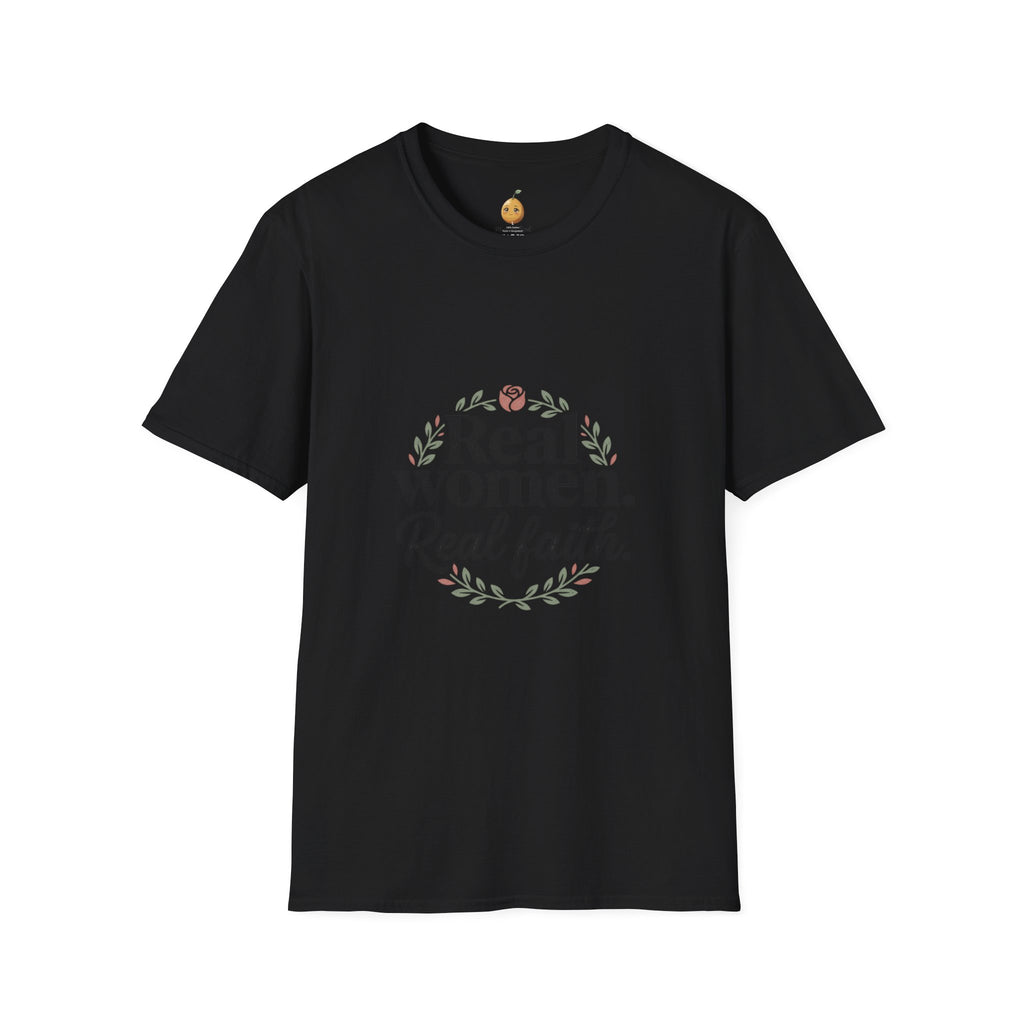Real Women. Real Faith. T-Shirt — Floral Feminine Christian Tee