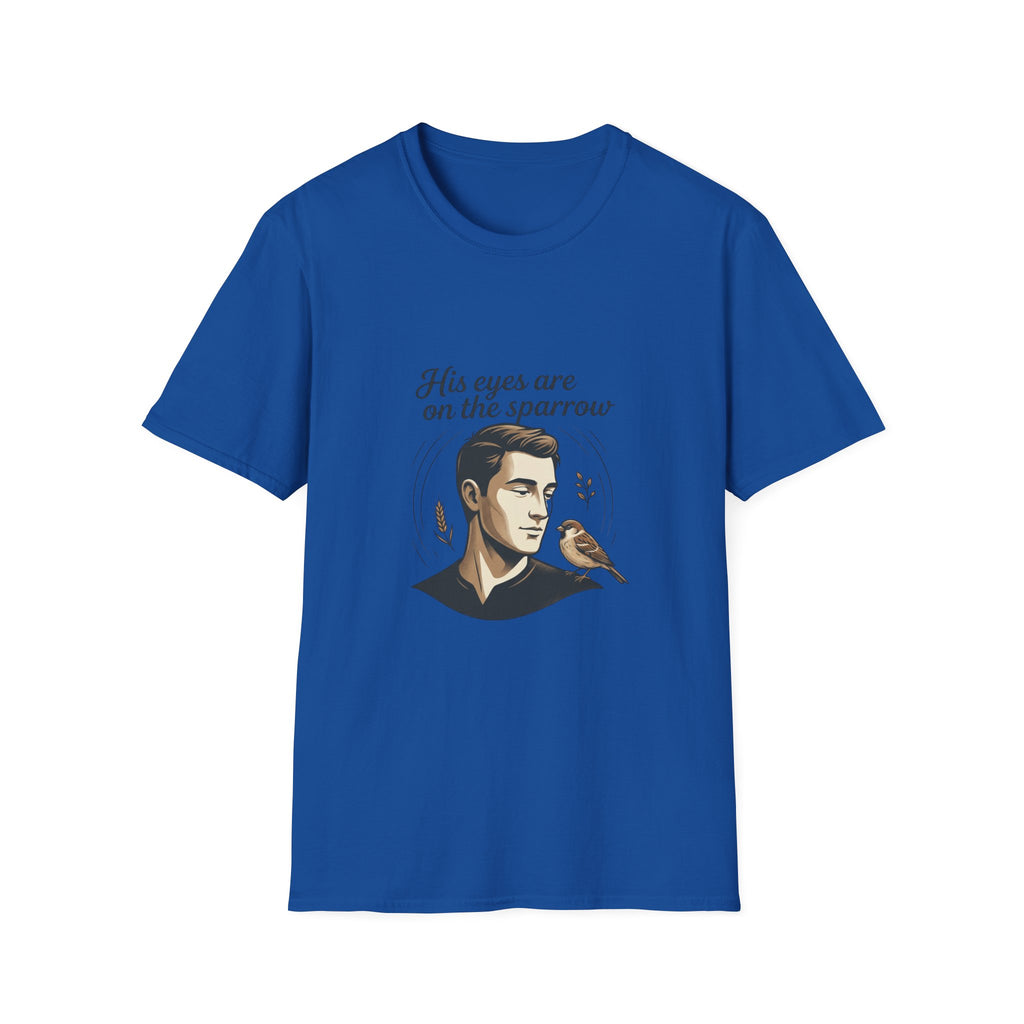 T-Shirt — "His Eyes Are on the Sparrow" Inspirational Faith Graphic