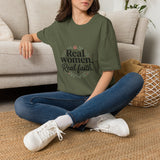 Real Women. Real Faith. T-Shirt — Floral Feminine Christian Tee