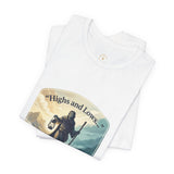 T‑Shirt — “Highs and Lows” Faith Graphic Tee ("Lord, You’re with me everywhere I go")