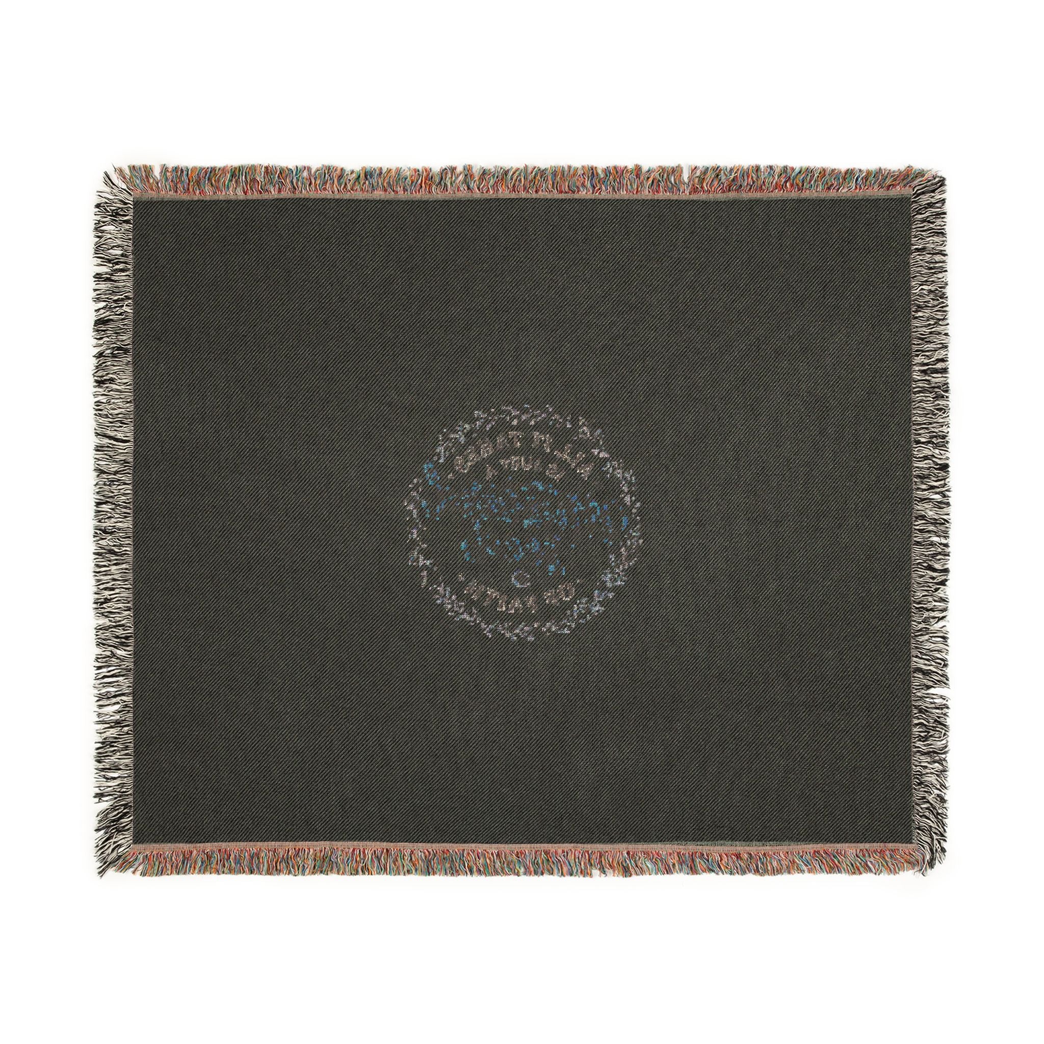 Woven Blanket - "Mustard Seed" Inspirational Fringe Throw
