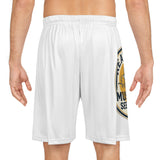 Basketball Shorts — 'Real Men Mustard of Faith' Graphic All-Over Print