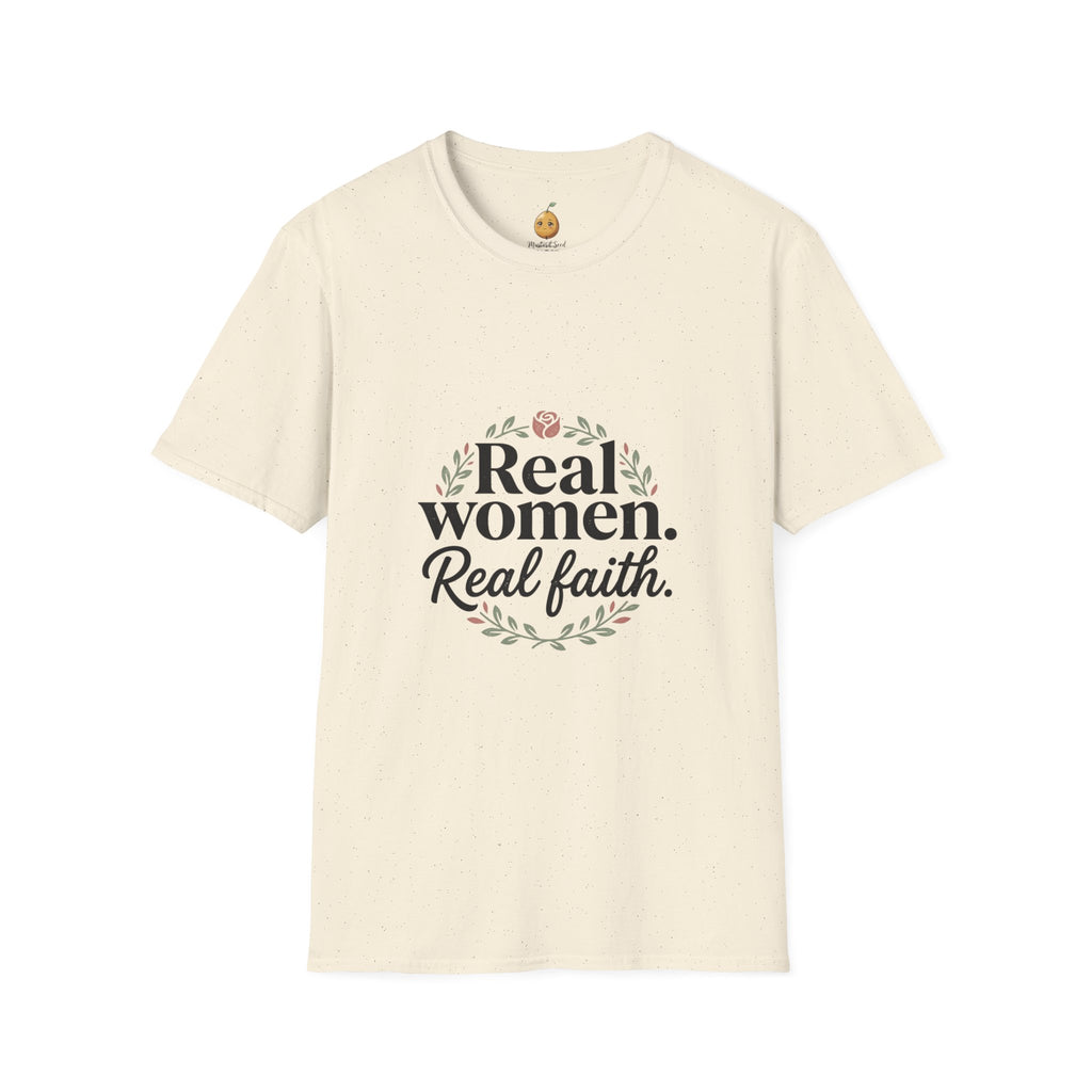 Real Women. Real Faith. T-Shirt — Floral Feminine Christian Tee
