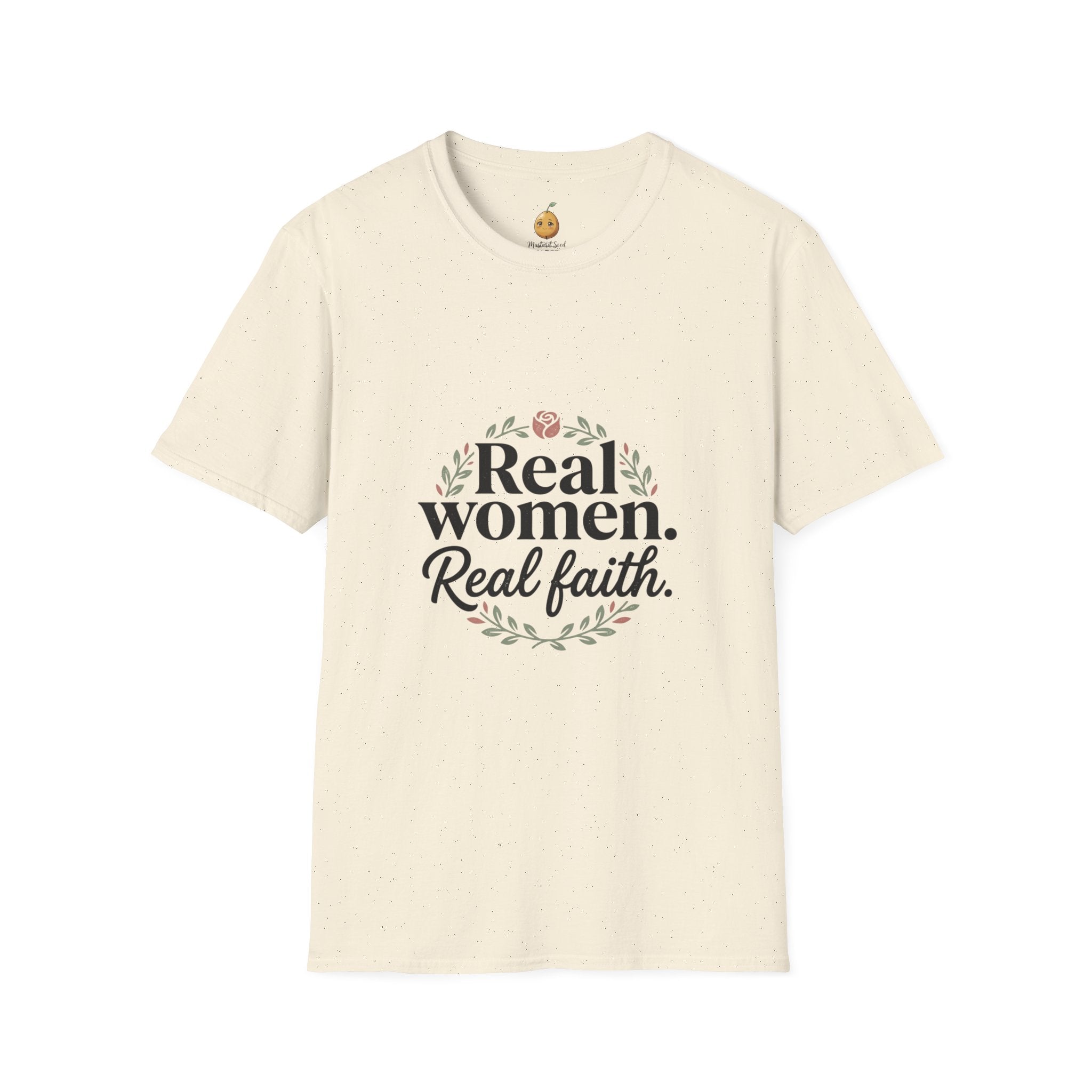 Real Women. Real Faith. T-Shirt — Floral Feminine Christian Tee
