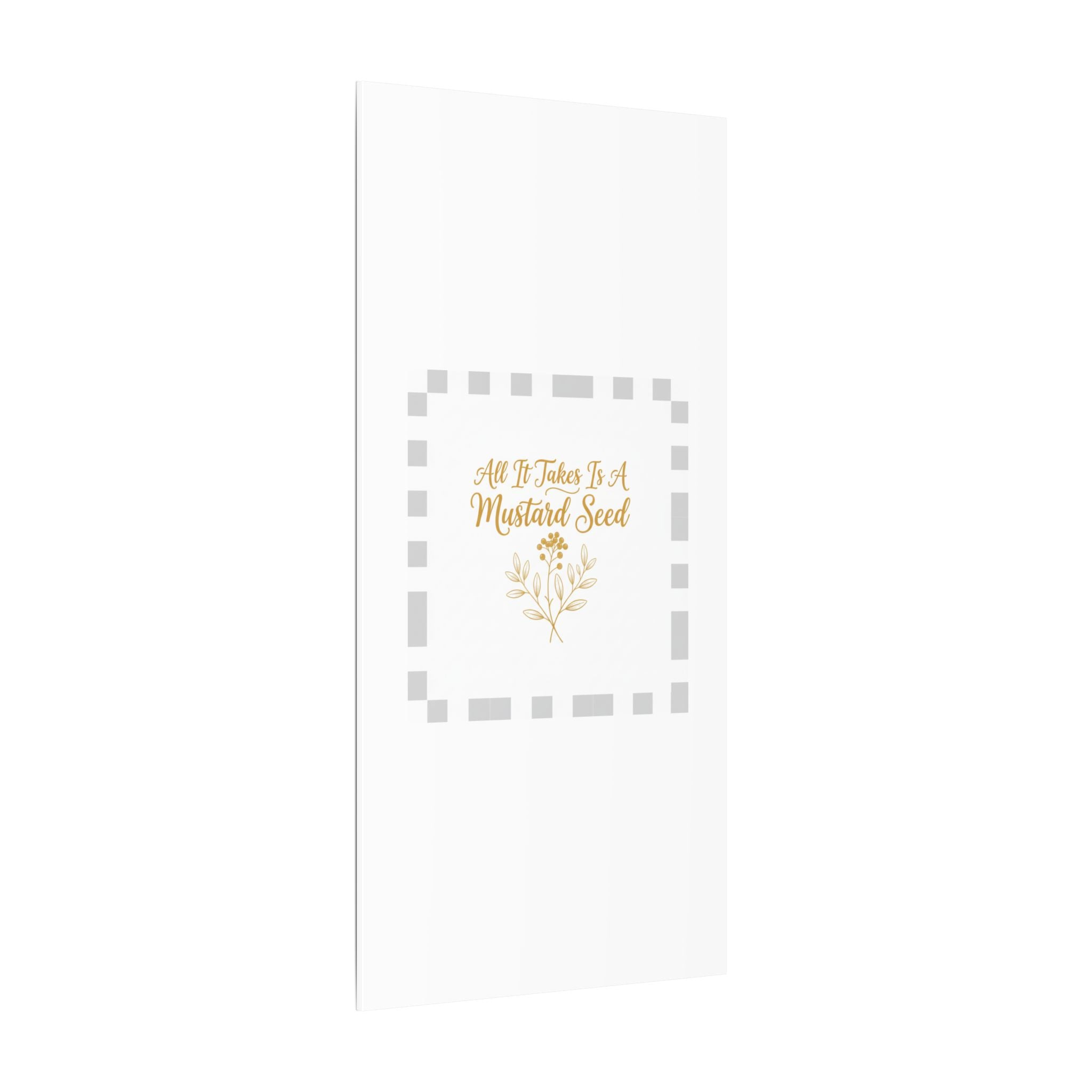 Matte Canvas Wall Art — "All It Takes Is A Mustard Seed" Inspirational Quote Print