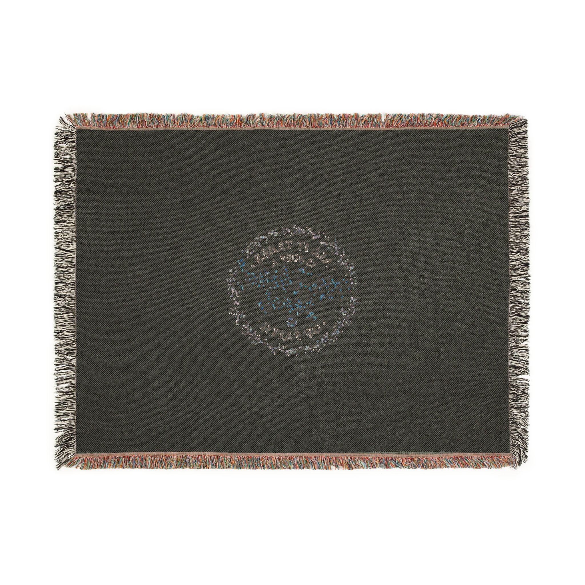 Woven Blanket - "Mustard Seed" Inspirational Fringe Throw