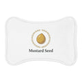 Mustard Seed Pet Feeding Mat — Decorative Paw Placemat for Dogs & Cats