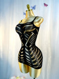One-piece outfit blackSexy Cover Up Hollow Out Fishnet Dress without Bikini Summer Holiday DSH602