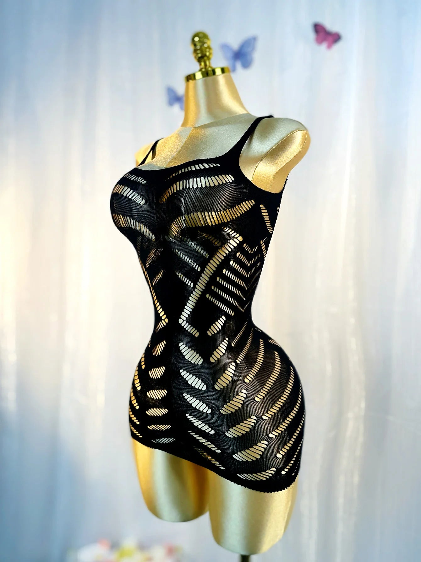 One-piece outfit blackSexy Cover Up Hollow Out Fishnet Dress without Bikini Summer Holiday DSH602