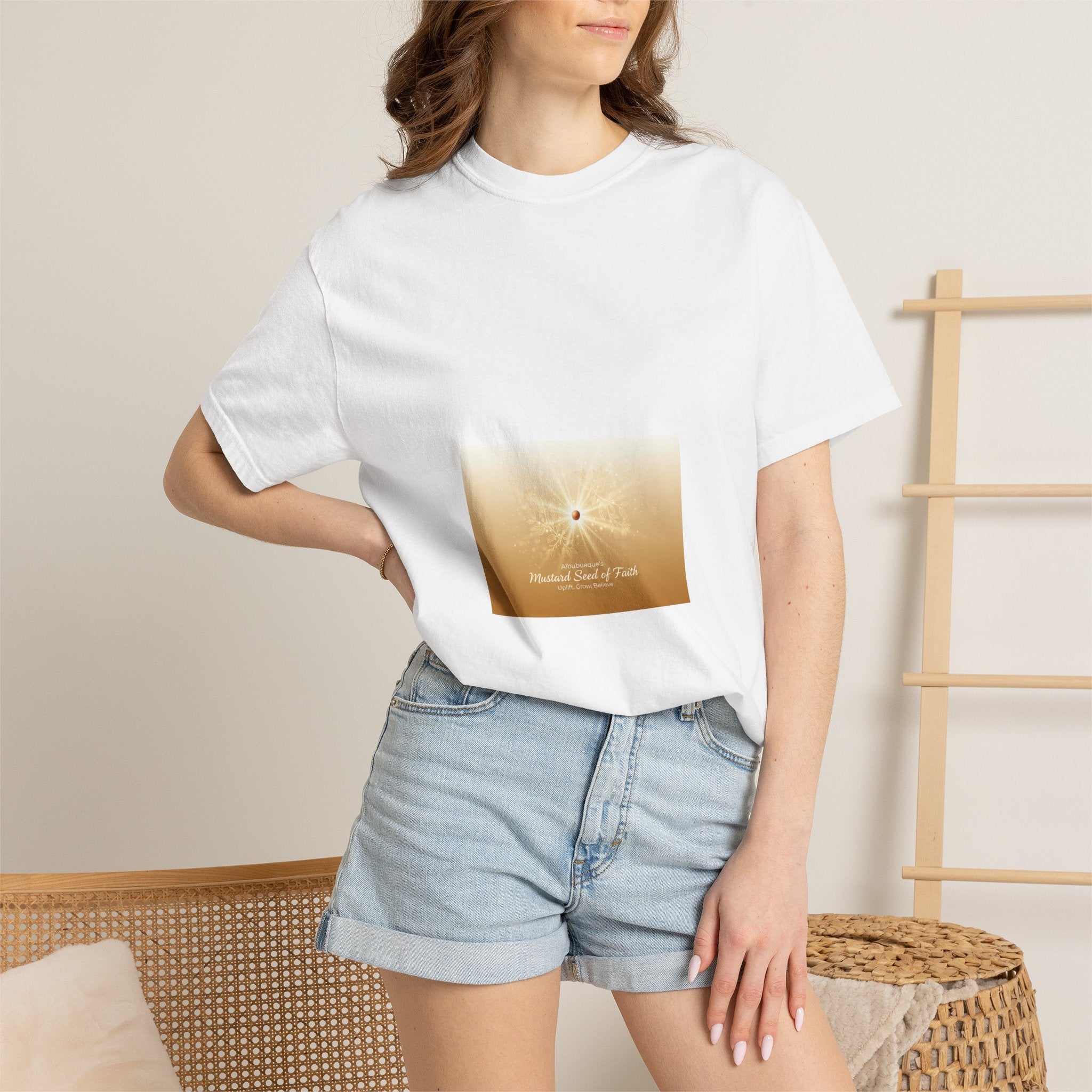 Spiritual Sunburst T-Shirt — "Radiate Your Light" Graphic Tee