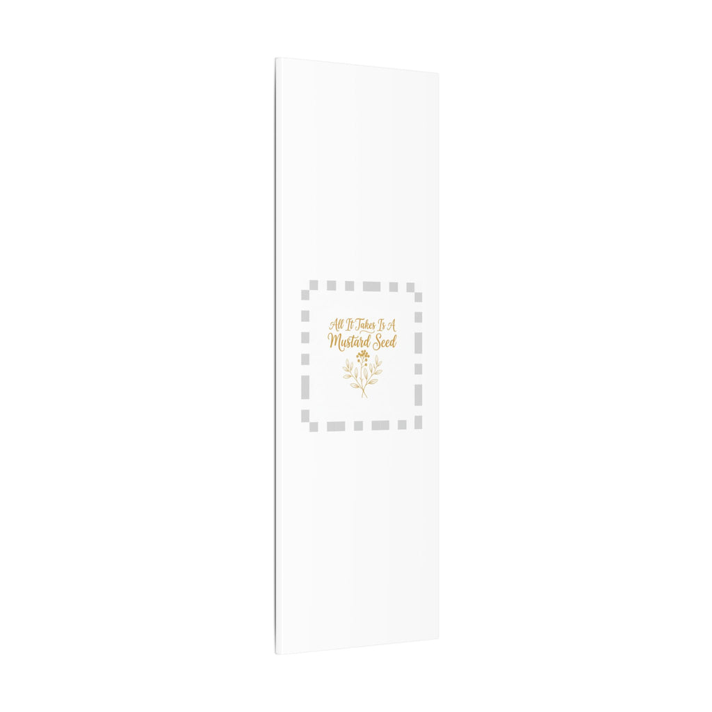 Matte Canvas Wall Art — "All It Takes Is A Mustard Seed" Inspirational Quote Print