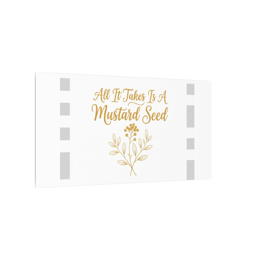Matte Canvas Wall Art — "All It Takes Is A Mustard Seed" Inspirational Quote Print